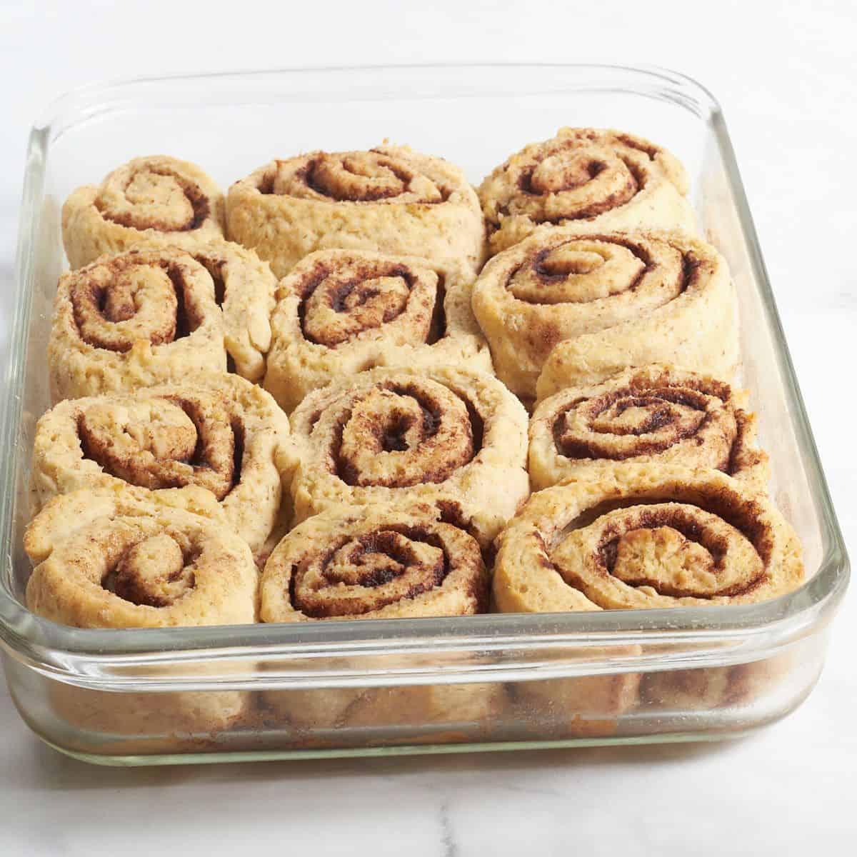 baked cinnamon rolls.