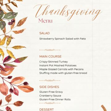 my gluten-free thanksgiving menu.