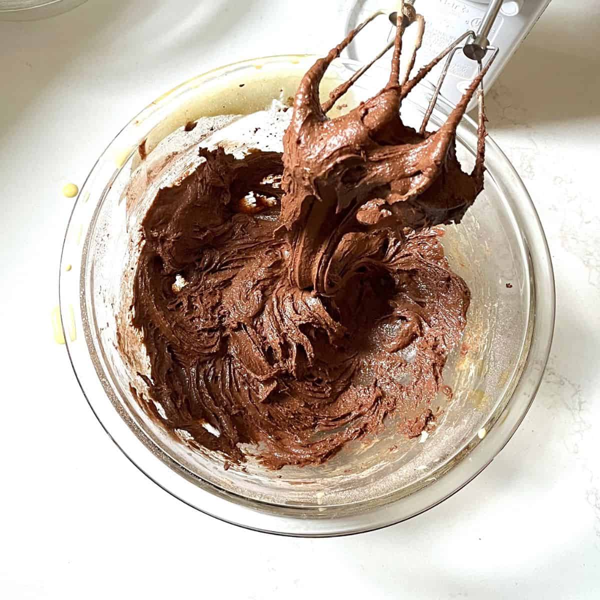 thick chocolate batter.