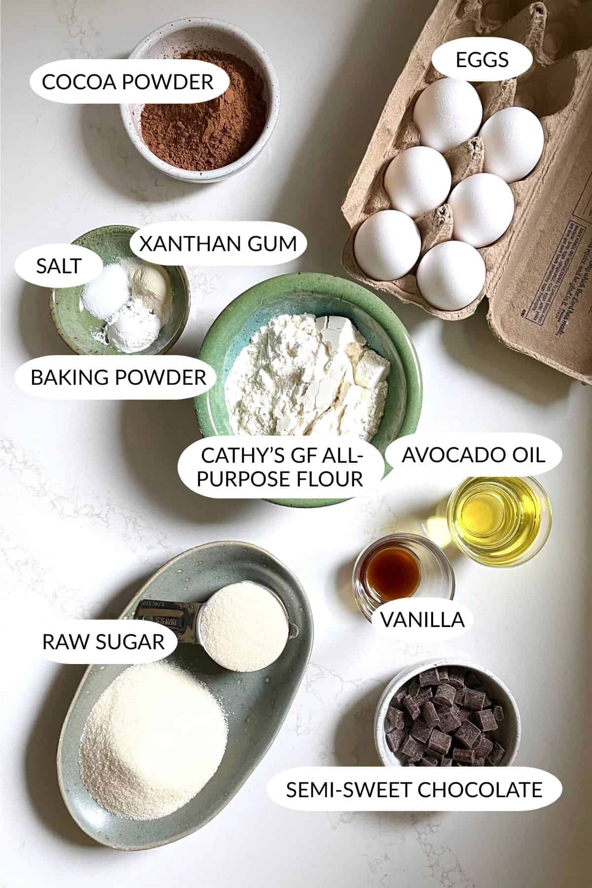 gluten-free chocolate sponge cake ingredients